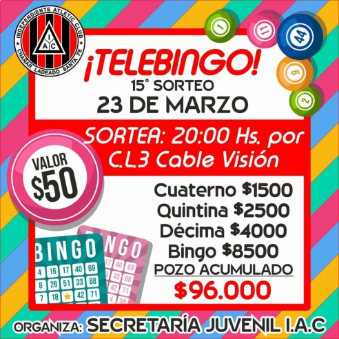 TELEBINGO IAC: 15º SORTEO Y LA ÚLTIMA JUGADA EN EL HORIZONTE - 23/03/21