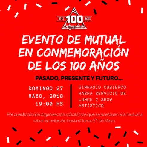 MUTUAL IAC: EVENTO MUTUAL FESTEJOS DEL CENTENARIO