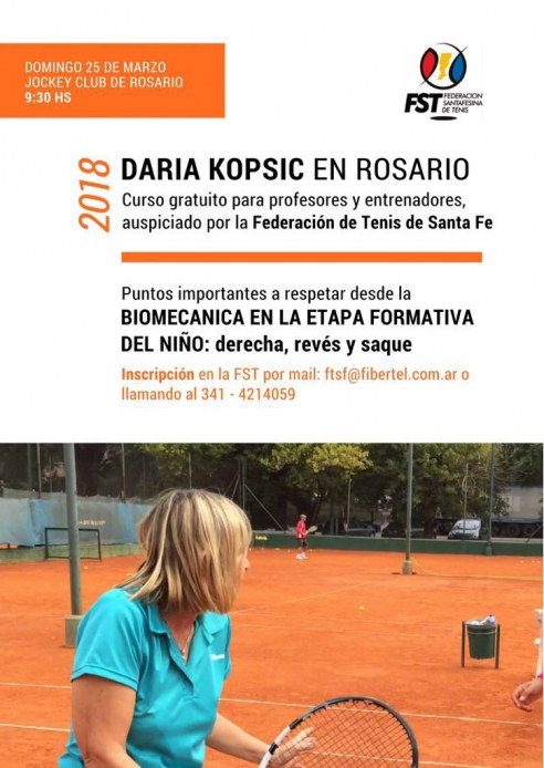 TENIS IAC: CURSO A CARGO DE DARIA KOPSIC