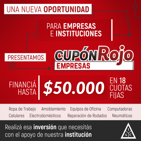 MUTUAL IAC: CUPON ROJO EMPRESAS